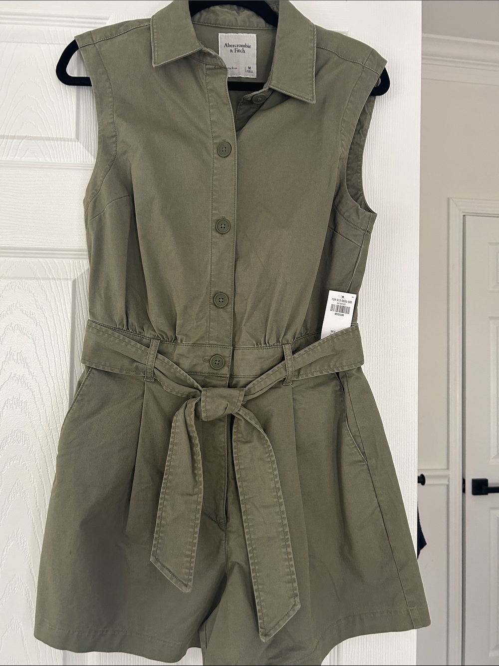 Abercrombie & Fitch Olive Utility Romper